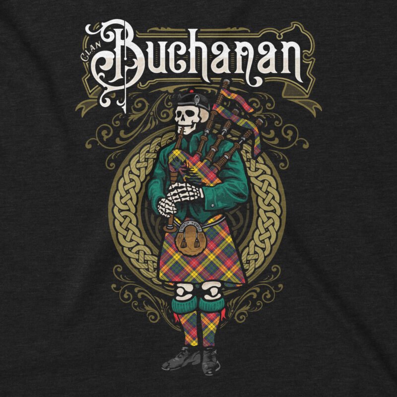 Celtic Folk Scottish Clan Bag Piper T-shirt Design