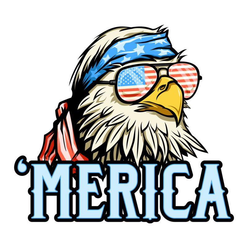 ‘Merica Bald Eagle Logo Design