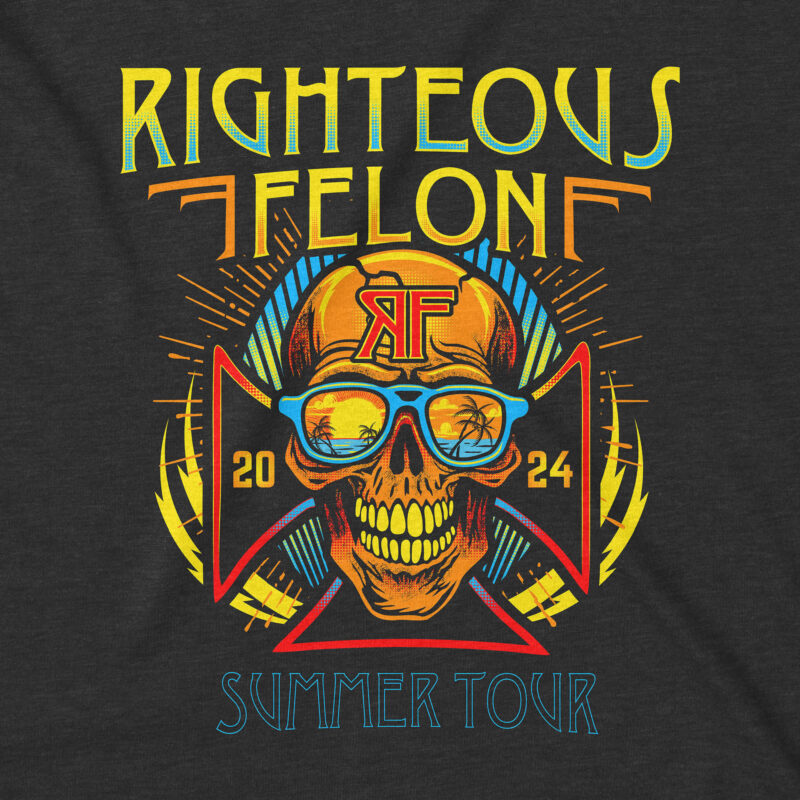 Righteous Felon Summer Tour T-shirt Design